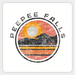 Peepee Falls, HI - Golden Hour (Distressed) Sticker